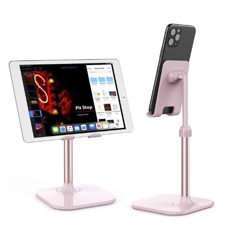 Adjustable Phone & Tablet Stand for Desk – Foldable Holder Compatible with Iphone, Ipad, Android Devices – Sturdy Desktop Stand Gift for Women, Men
