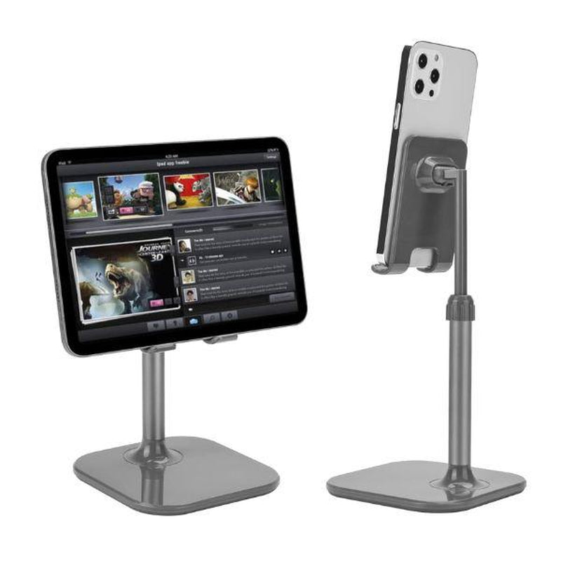 Adjustable Phone & Tablet Stand for Desk – Foldable Holder Compatible with Iphone, Ipad, Android Devices – Sturdy Desktop Stand Gift for Women, Men