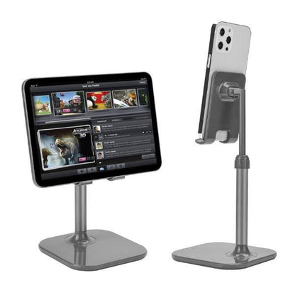 Adjustable Phone & Tablet Stand for Desk – Foldable Holder Compatible with Iphone, Ipad, Android Devices – Sturdy Desktop Stand Gift for Women, Men