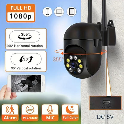 Outdoor Security Camera, 2.4G Surveillance Camera Video, Wifi Wireless Security Camera, Auto Tracking, Camera Full Color Night Vision and Two-Way Audio